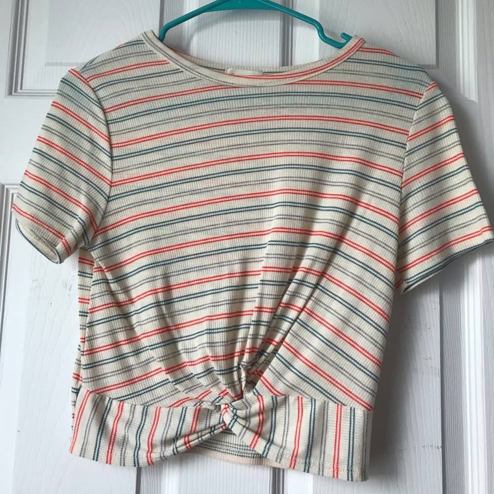 Striped cropped top